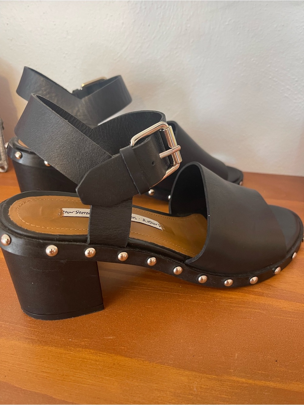 & Other Stories Heeled Leather Sandals